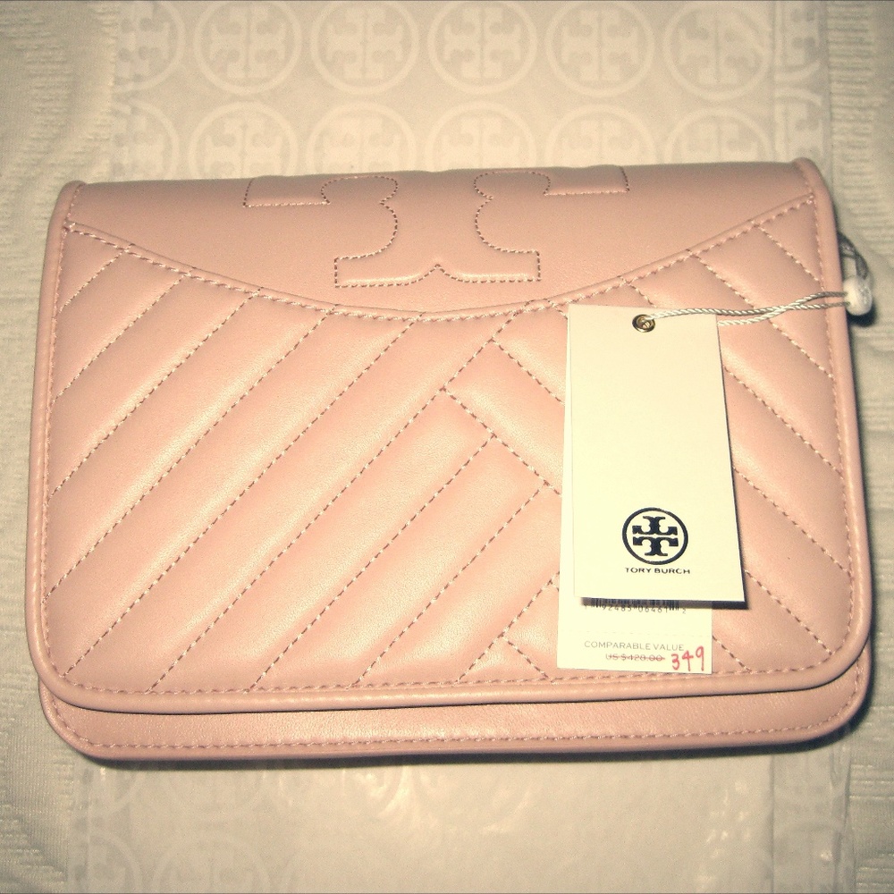 BNWT Tory Burch Alexa Combo Crossbody - Shell Pink